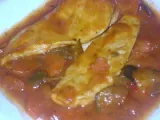 Receta Pechugas de pollo con salsa de verduras