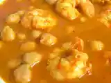 Receta Garbanzos con gambas estofados