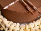 Receta Semifrio de chocolate con corazón de naranja