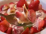 Receta Fresas en sabayón