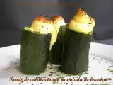 Receta Torres de calabacín con brandada de bacalao