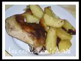 Receta Pollo l´ ast con patatas