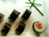 Receta Sushi en casa: tekka maki