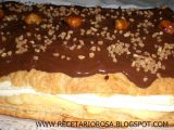 Receta Tarta de hojaldre rellena de crema y nata