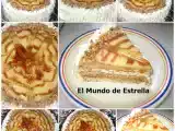 Receta La tarta de mi santo -tarta de nata y yema con almendras-