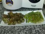 Receta Alcachofas y esparragos trigueros con ajitos