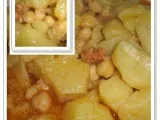 Receta Guiso de patatas y garbanzos con chorizo