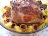 Receta Lomo asado con piña y datiles