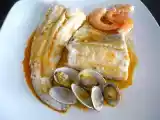 Receta Merluza en salsa mariscada