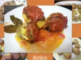 Receta Alcachofas y patatas rellenas de carne