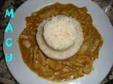 Receta Lomo al curry con arroz
