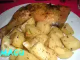 Receta Traseros de pollo al horno con patatas