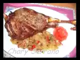 Receta Pierna de cordero mechada, con guarnición