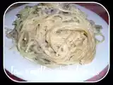 Receta Spaguettis con champiñones al queso azul