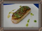 Receta Churrasquito de salmon entrelazado con tocineta al ajillo de cilantro y perejil