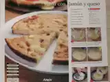 Receta Faina - farinata - con jamon y queso