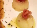 Receta Tapa de bombones de melón con relleno de jamón ibérico