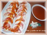 Receta Rollo de pollo con salsa agridulce