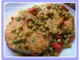 Receta Merluza con guisantes