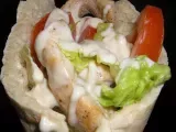 Receta Pita de pollo con salsa kebab