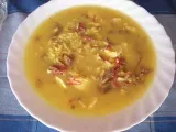 Receta Sopa de arroz con jamón