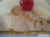 Receta Crepes de crema y frutas con coulis de frutas rojas