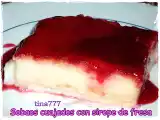 Receta Sobaos cuajados con sirope de fresa