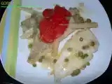 Receta Merluza con guisantes y esparragos