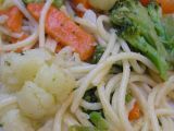 Receta Espaguetis con verduras para microondas
