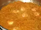 Receta Rossejat de fideos y gambas.