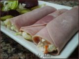 Receta Rollitos de jamón rellenos