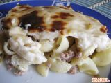 Receta Caracolas con bechamel