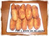 Receta Croquetas de pollo con crema de champiñones (thermomix)