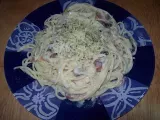 Receta Espaguetis con bacon y shiitake