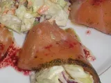 Receta Rollitos de salmón con vinagreta de frutos rojos