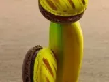 Receta Macarrón de banana split (christophe michalak)