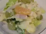 Receta Ensalada de pollo y frutas con yoguresa
