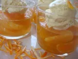 Receta Mandarinas en gelatina de té verde a la menta