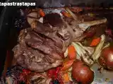Receta Pierna de cordero al horno con verduras