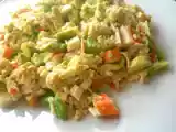 Receta Revuelto de surimi y aguacate. paso a paso.