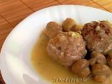 Receta Albóndigas con crema de champiñones