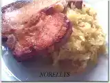 Receta Repollo agrio (sauerkraut) con chuletas ahumadas