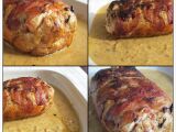 Receta Pechuga de pollo rellena de jamon, queso, manzana y ciruelas