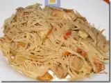 Receta Fideos chinos con verduras y pollo
