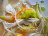 Receta Sopa de pollo al estilo oriental