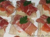 Receta Mini montaditos de manchego y serrano