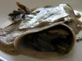 Receta Crepes de trigo sarraceno con alcachofas y crema de setas