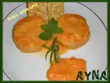 Receta Medallones de merluza con pimientos rojos(fussioncook)