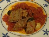 Receta Carne alla pizzaiola (filetes de ternera con tomates)