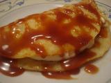 Receta Crepes rellenos de crema de queso con salsa de toffe